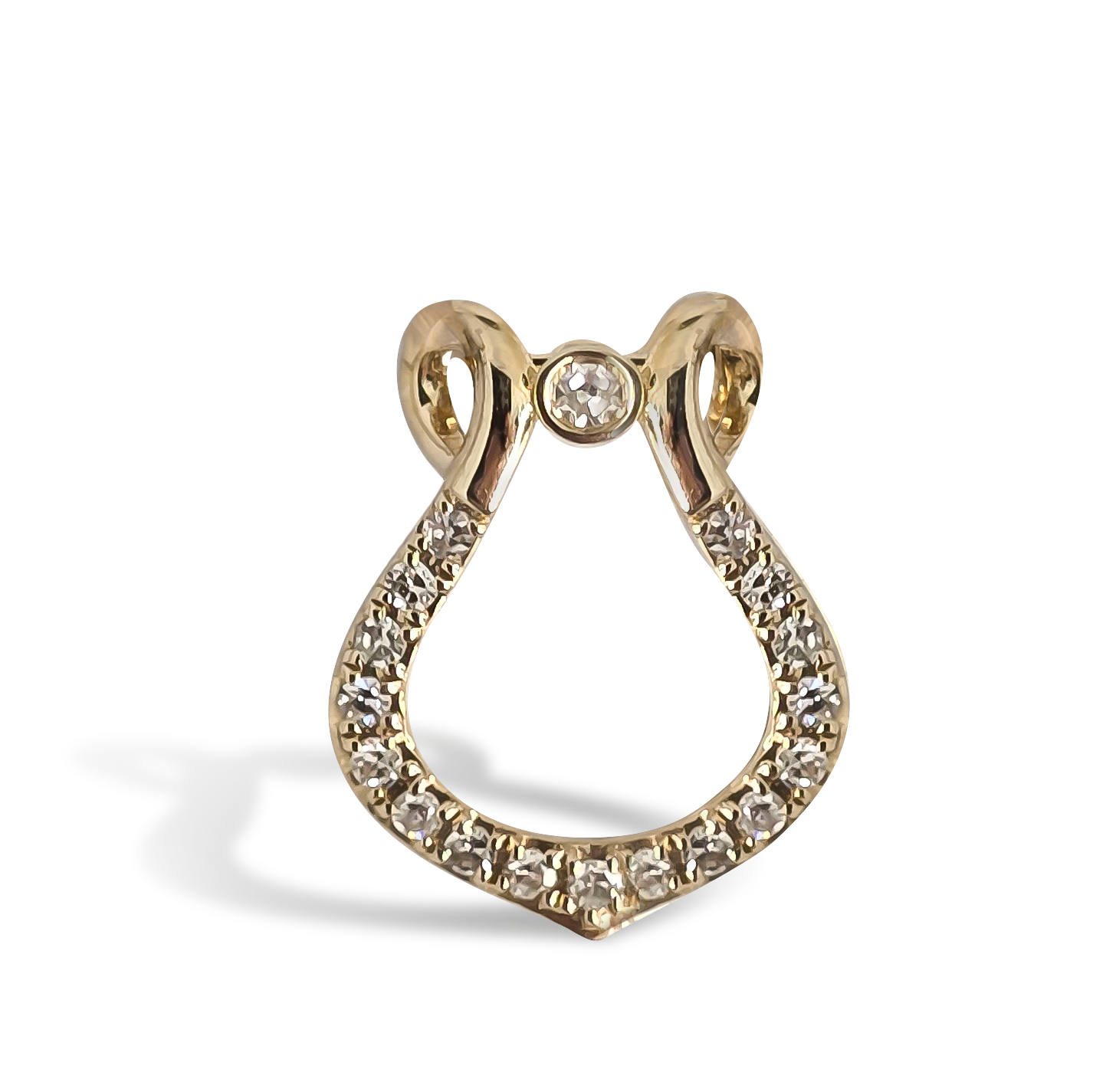 Explore our collection of exquisite gold pendant designs without chains. Choose from a variety of styles crafted in yellow, white, and rose gold, featuring diamonds, gemstones, and more.