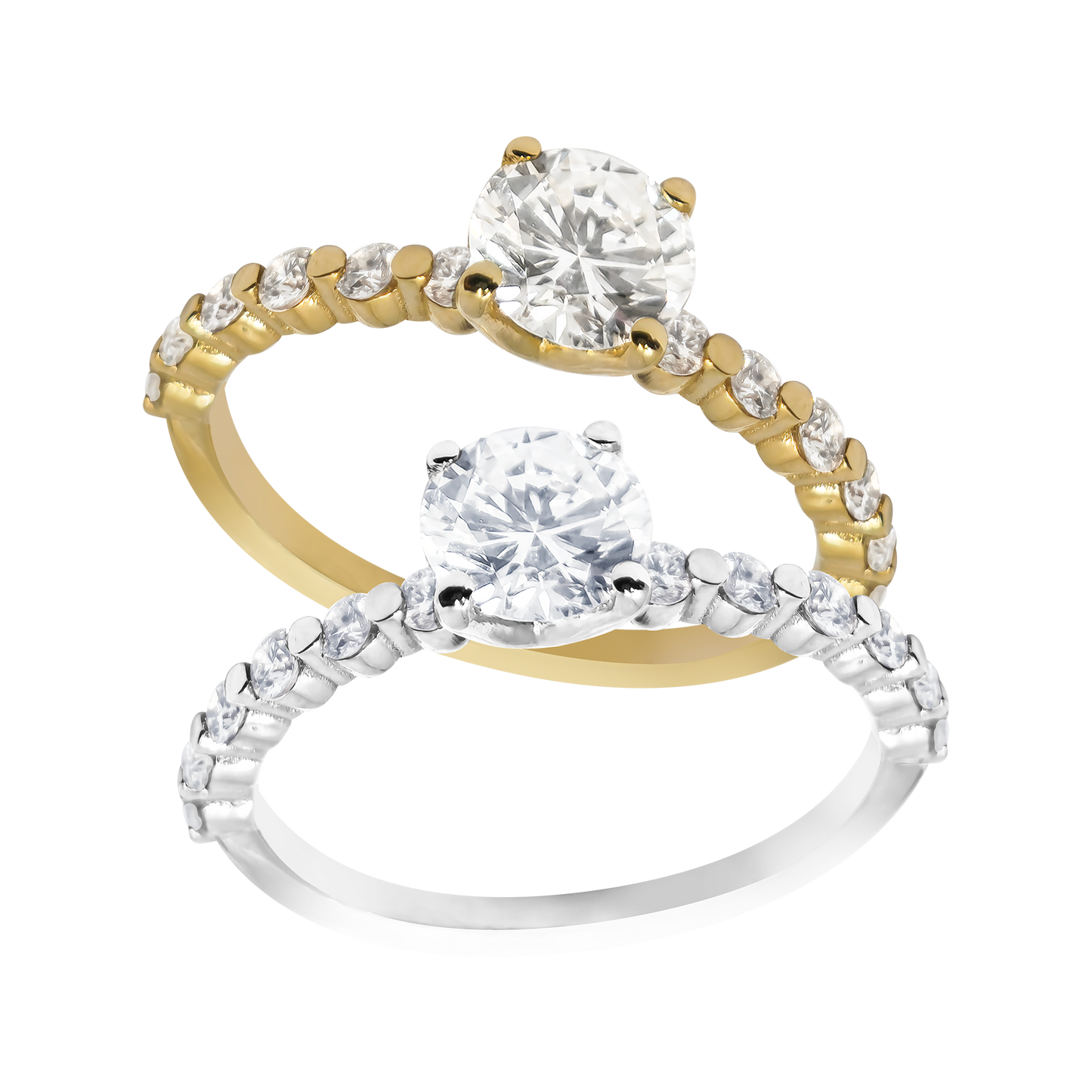 SALE: 1.05ct Natural Diamond Wedding with Eternity Band Ring in 18ct Gold