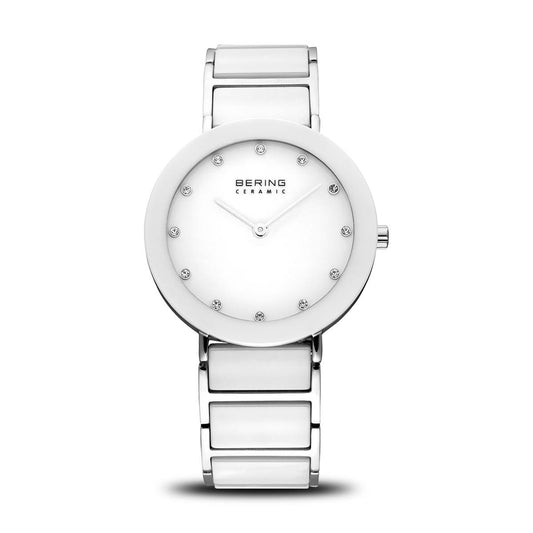 Bering Ceramic Polished Silver Watch
