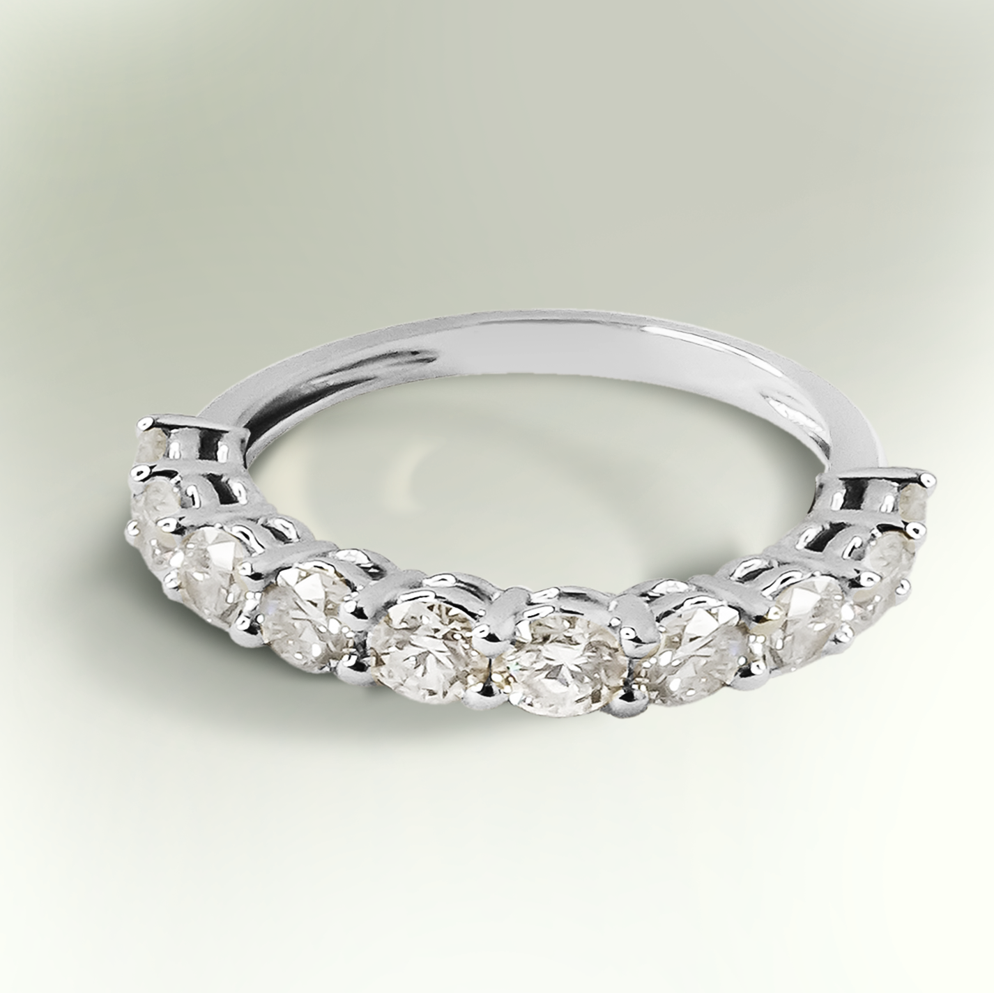 0.25ct Lab-Grown Diamond Half Eternity Band in 9ct White Gold