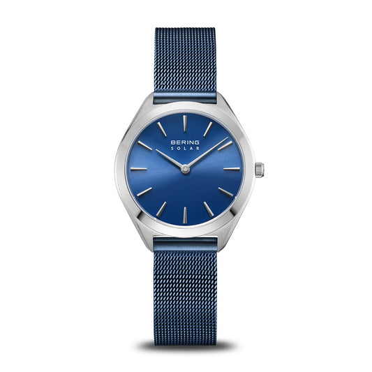 Bering Classic Women's Watch: Solar Polished Silver