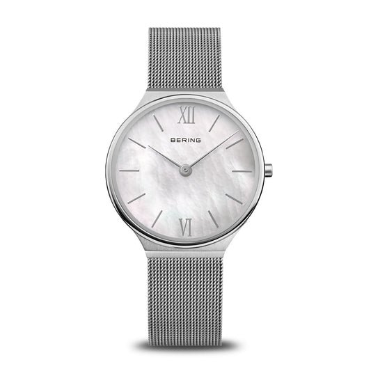 Bering Classic Watch: Brushed/polished Silver