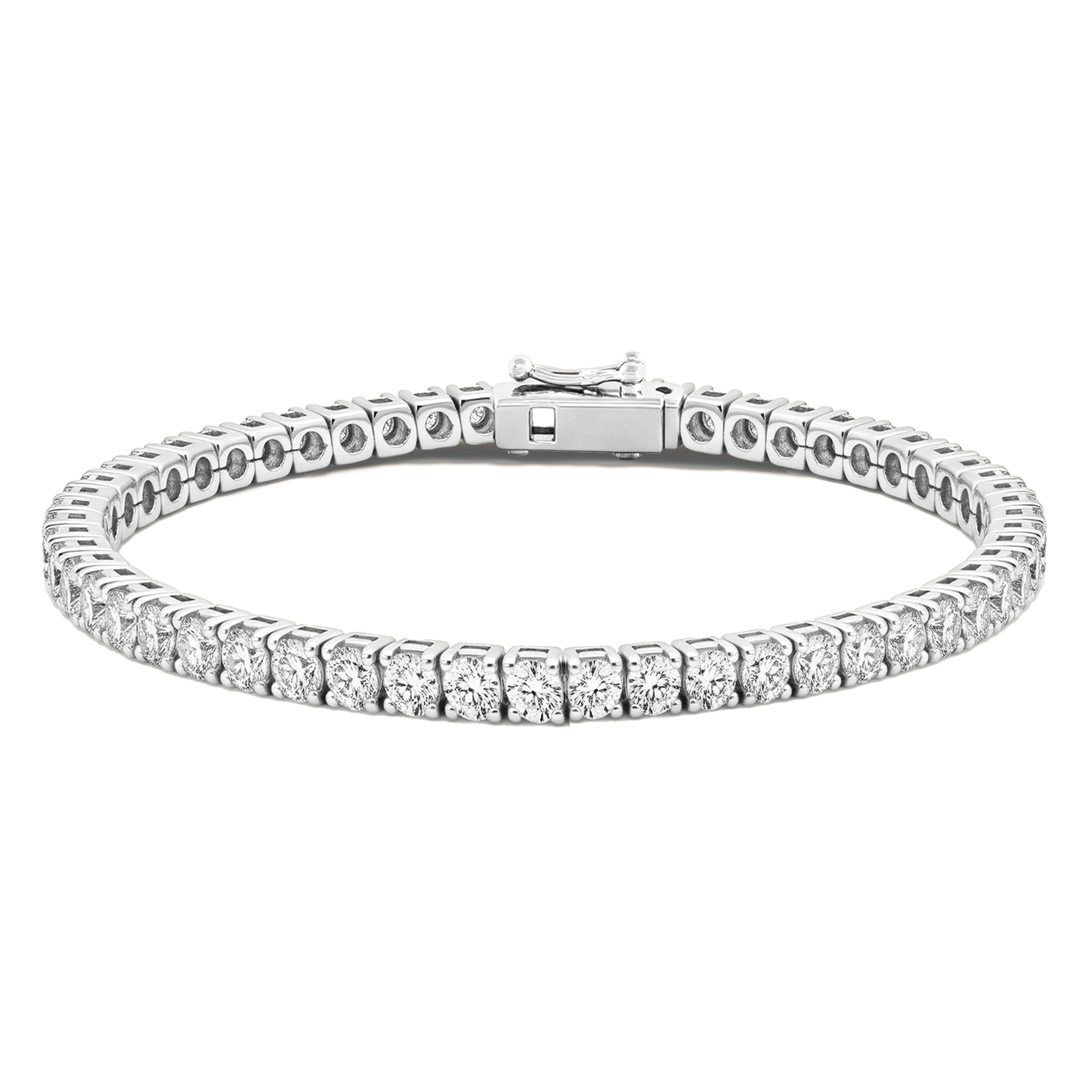 Diamond bracelet on a white background