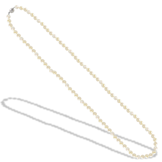 77cm Natural Freshwater Light Pearl Necklace with 925 Sterling Silver Clasp