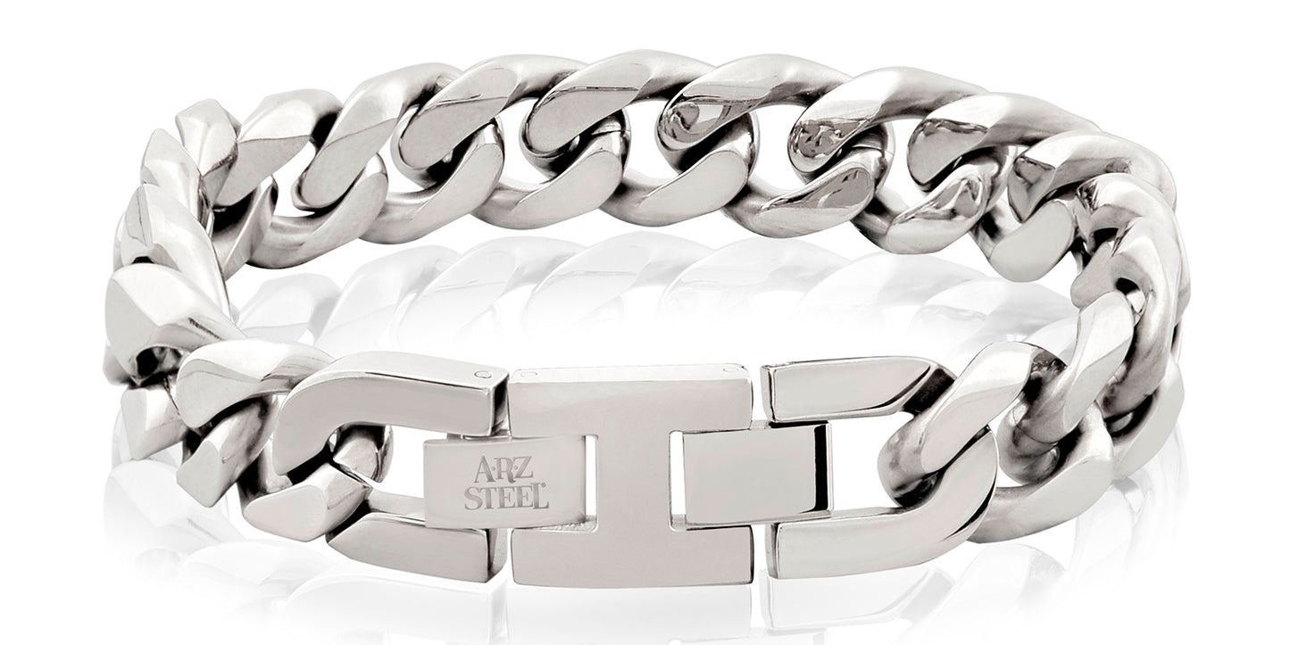 ARZ Steel 14mm Cuban Link Bracelet