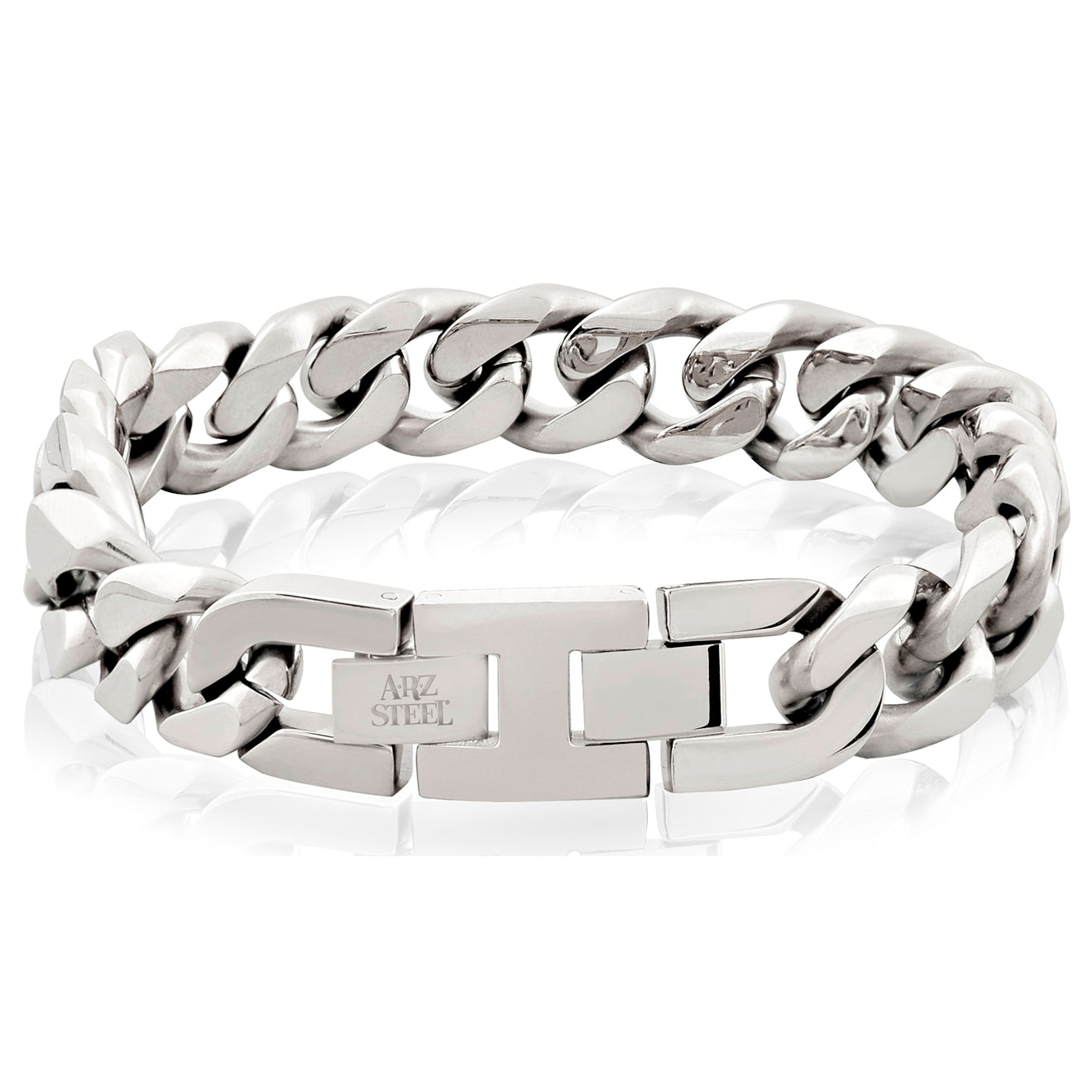 ARZ Steel 14mm Cuban Link Bracelet
