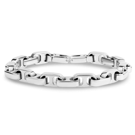 ARZ Steel 7mm Silver Anchor Link Bracelet