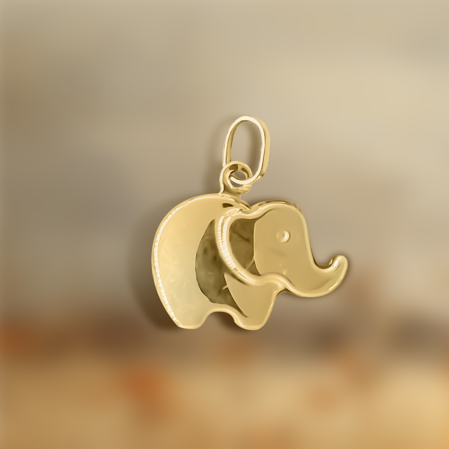 11mm Elephant Charm 9ct Yellow Gold
