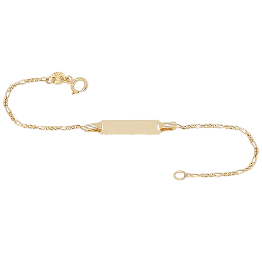 Shield Shape Panel Bracelet in 9ct Gold