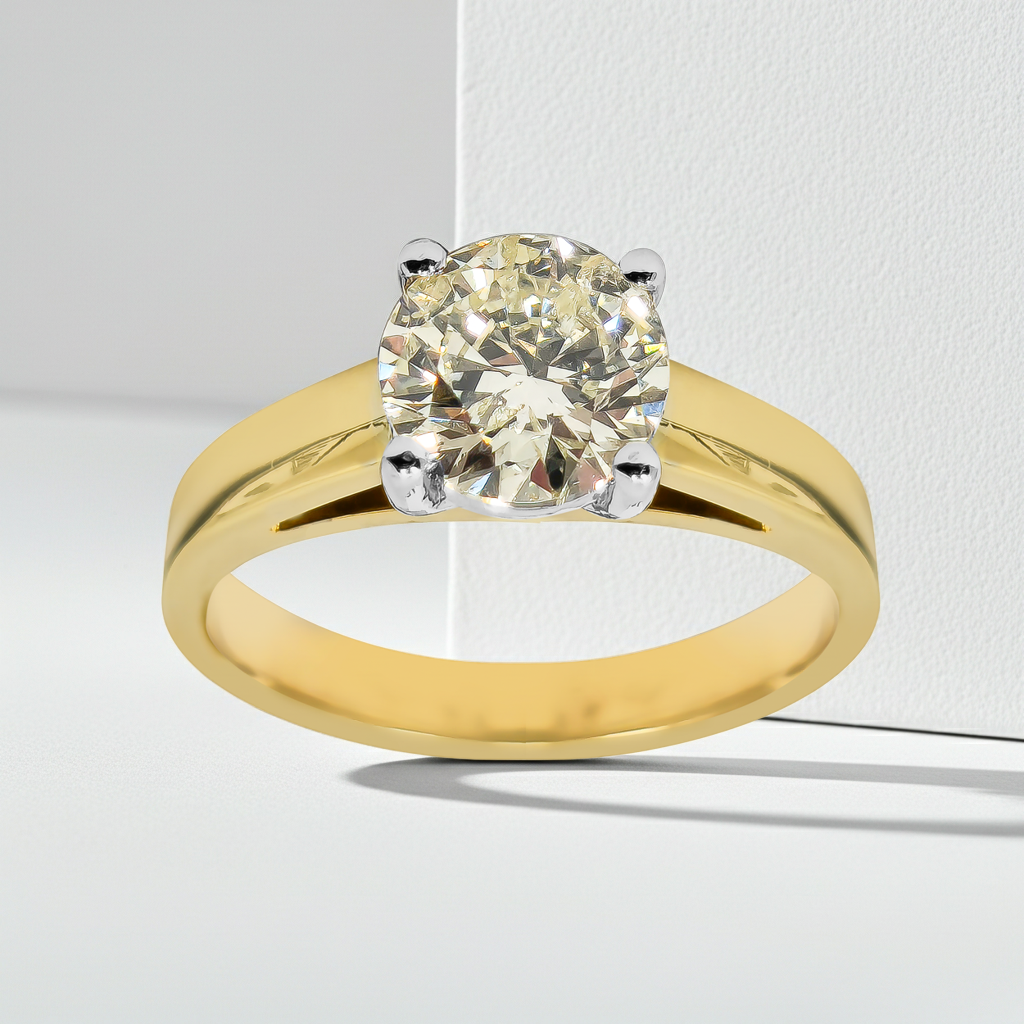 SALE: 1.46ct Natural Diamond Solitaire Engagement Ring in 18ct Yellow Gold
