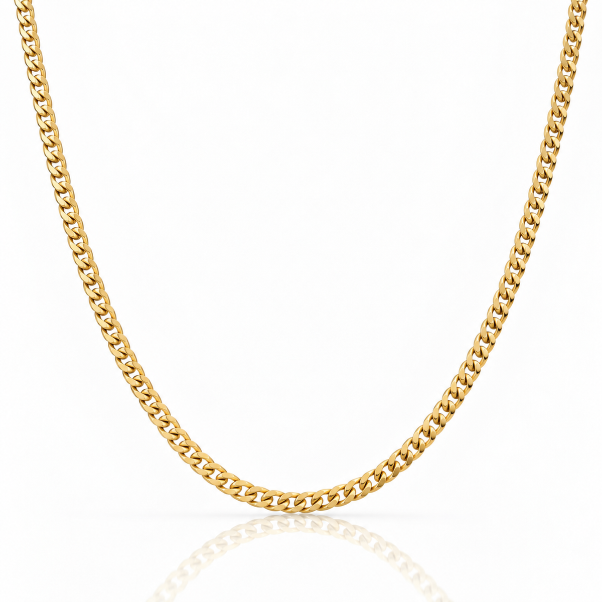 9ct Yellow Gold 60cm Large V-Curb Chain