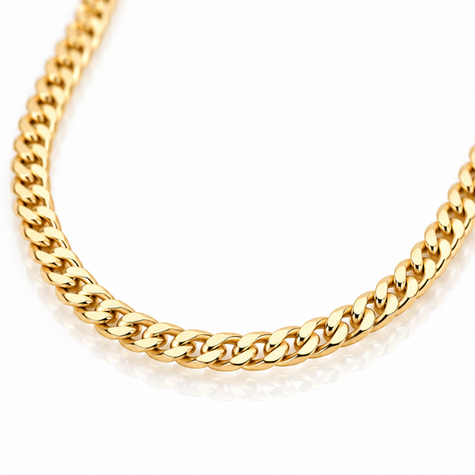 9ct Yellow Gold 60cm Large V-Curb Chain