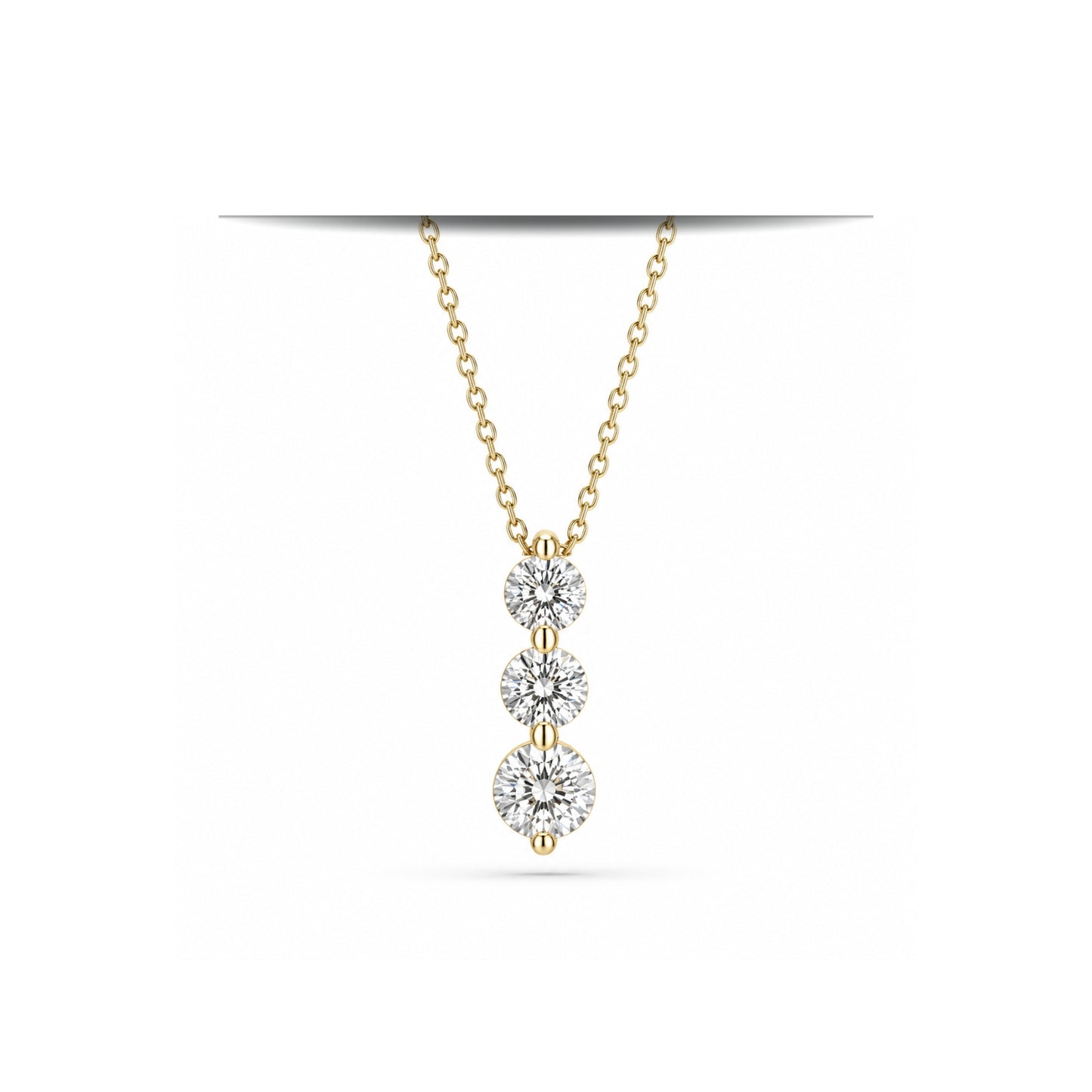1.15ct Tube-Set Lab-Grown Diamond Pendant on Chain in 9ct Yellow Gold