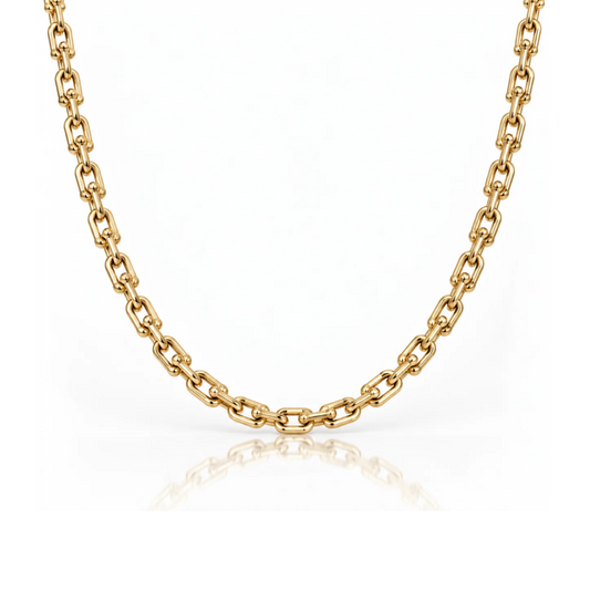9ct Yellow Gold Saddle Link Necklace