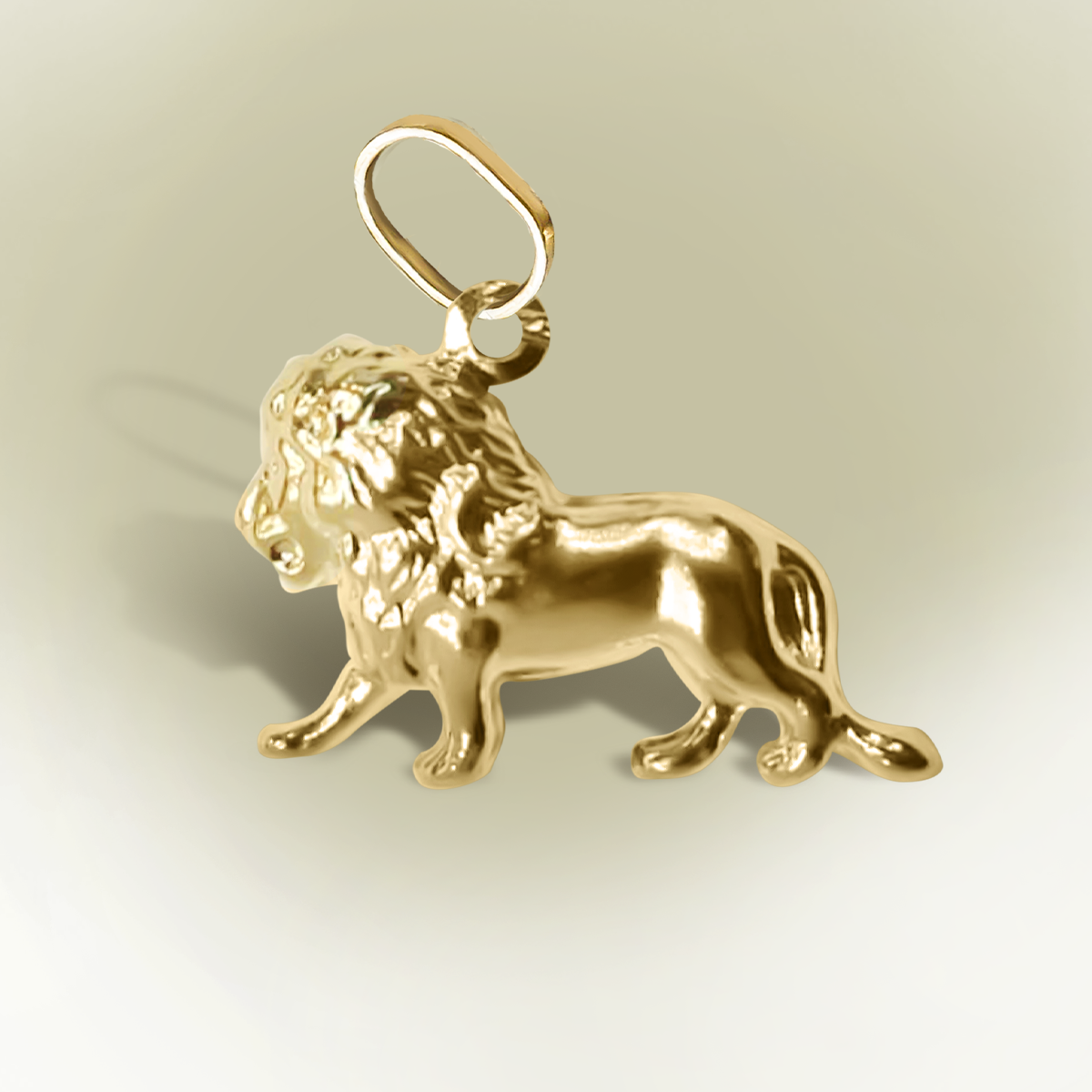 9ct gold lion pendant discount