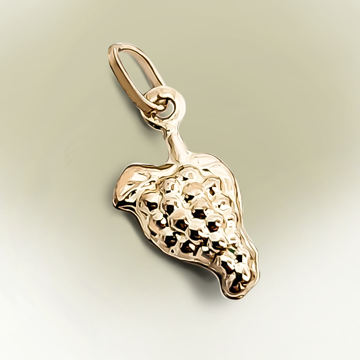 14mm Grapes Bracelet Charm 9ct Yellow Gold