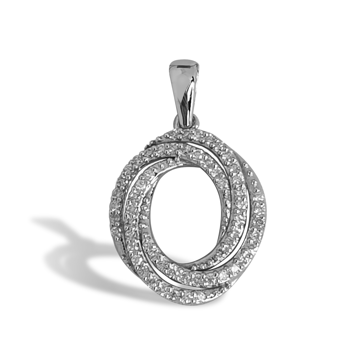 0.25ct Diamond Tri Circle of Life in 9ct White Gold on Chain