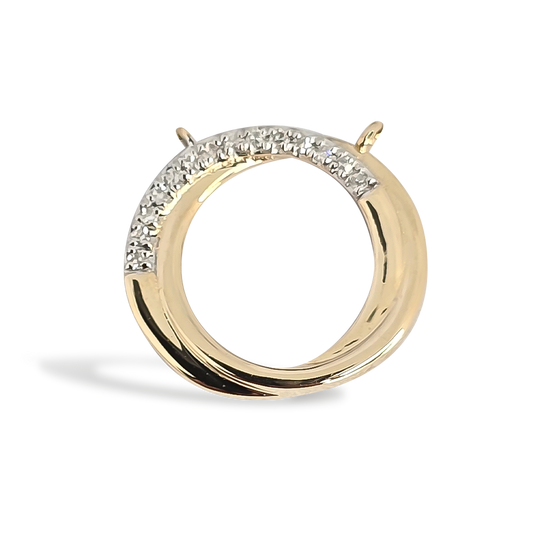 0.02ct Diamond Circle of Life in 9ct YellowGold on Chain
