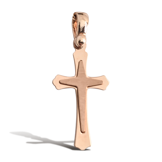 20mm Patonce Cross Pendant in 9ct Rose Gold