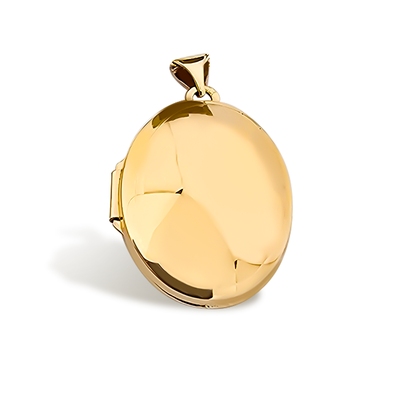 20mm Plain Locker Pendant in 9ct Yellow Gold