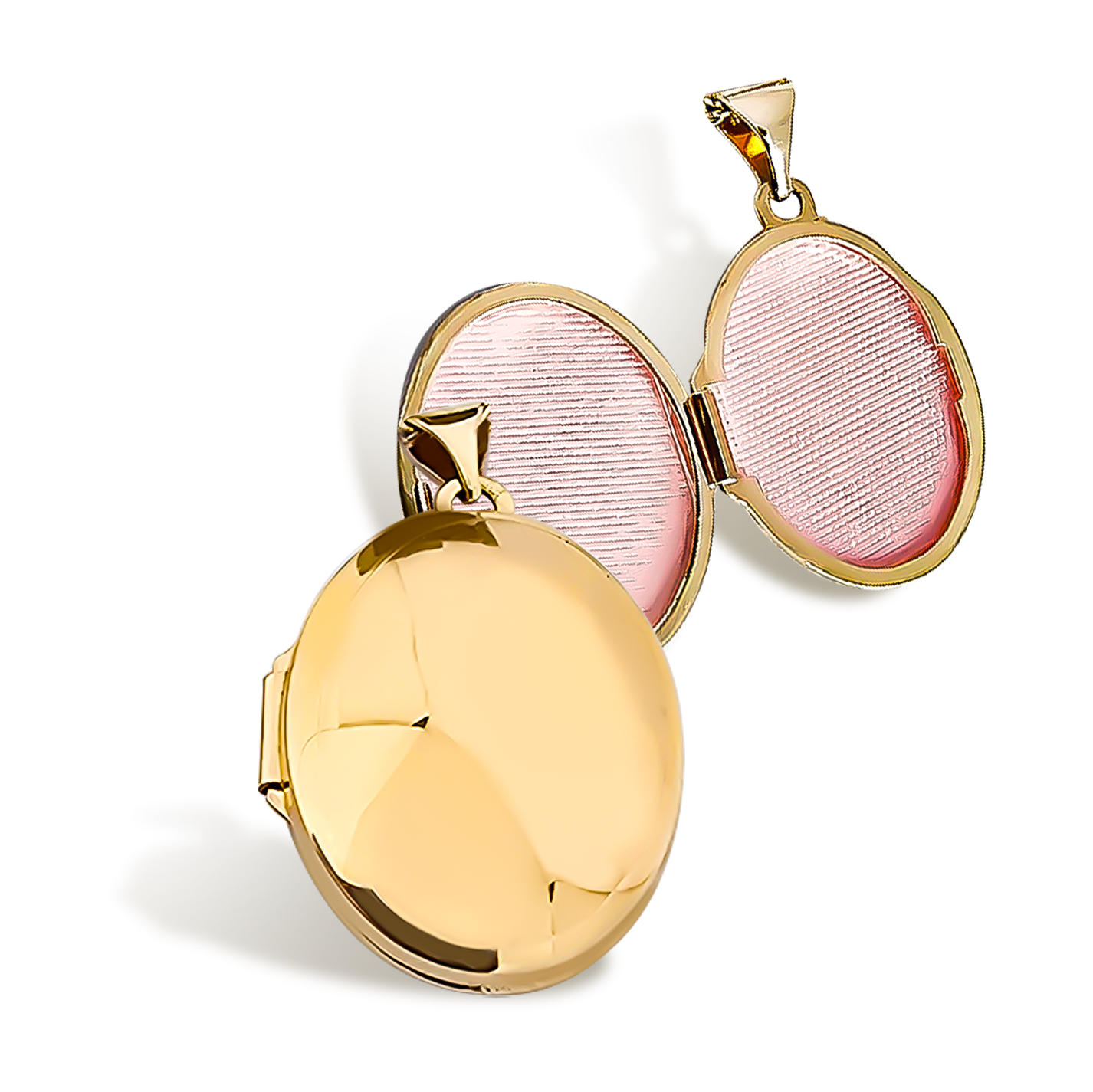 20mm Plain Locker Pendant in 9ct Yellow Gold