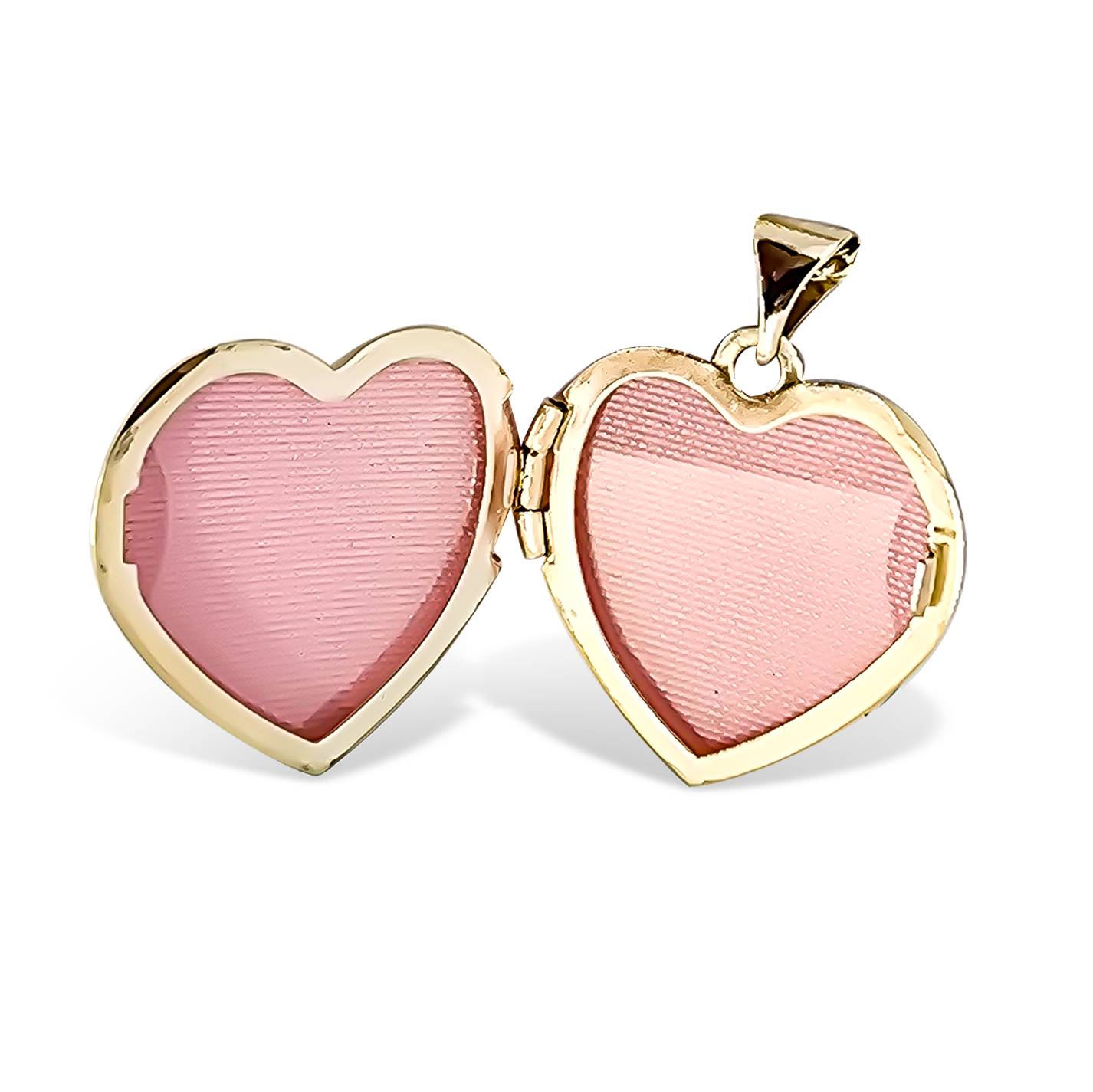 20mm Heart Floral Pointillism Locket 9ct Yellow Gold Pendant
