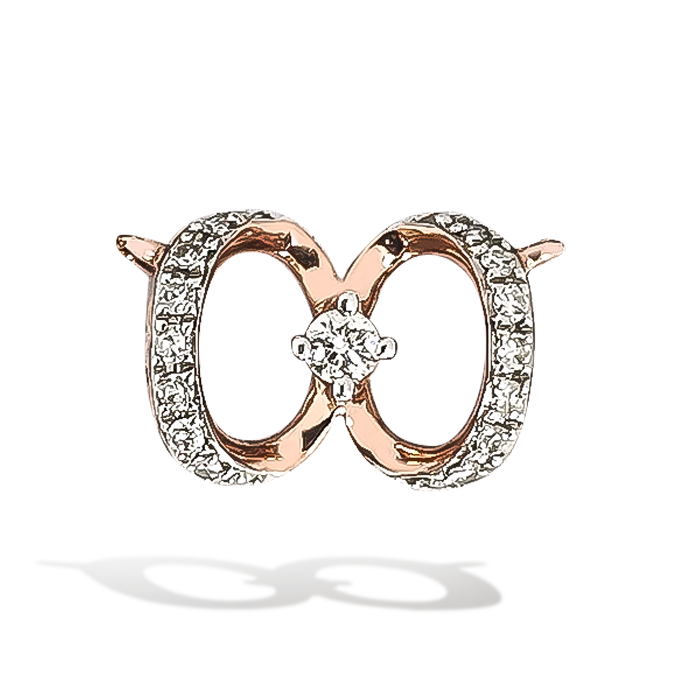 0.09ct Diamond Infinity Pendant in 9ct Rose Gold on Chain