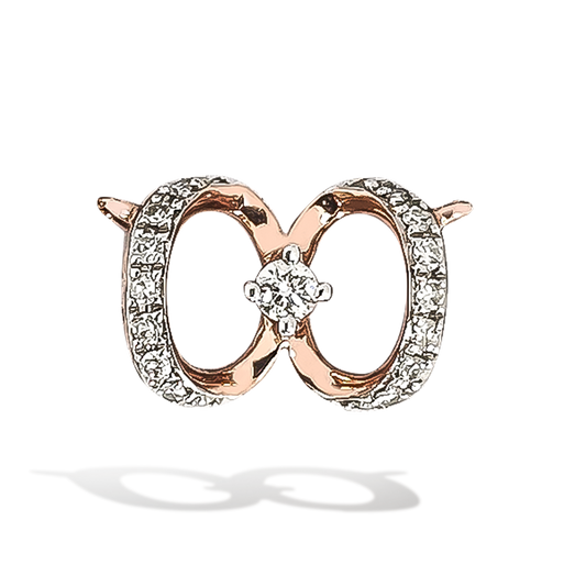 0.09ct Diamond Infinity Pendant in 9ct Rose Gold on Chain