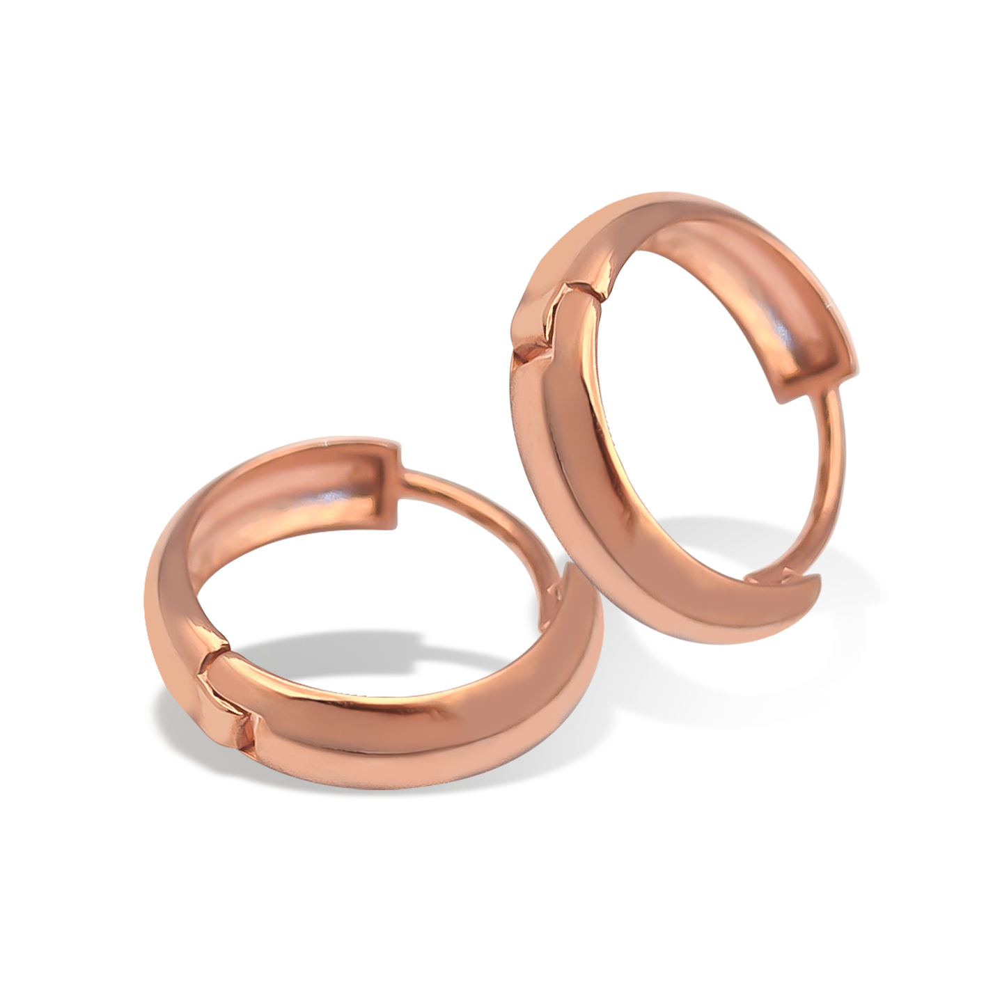 14mm Hoops in 9ct Rose Gold