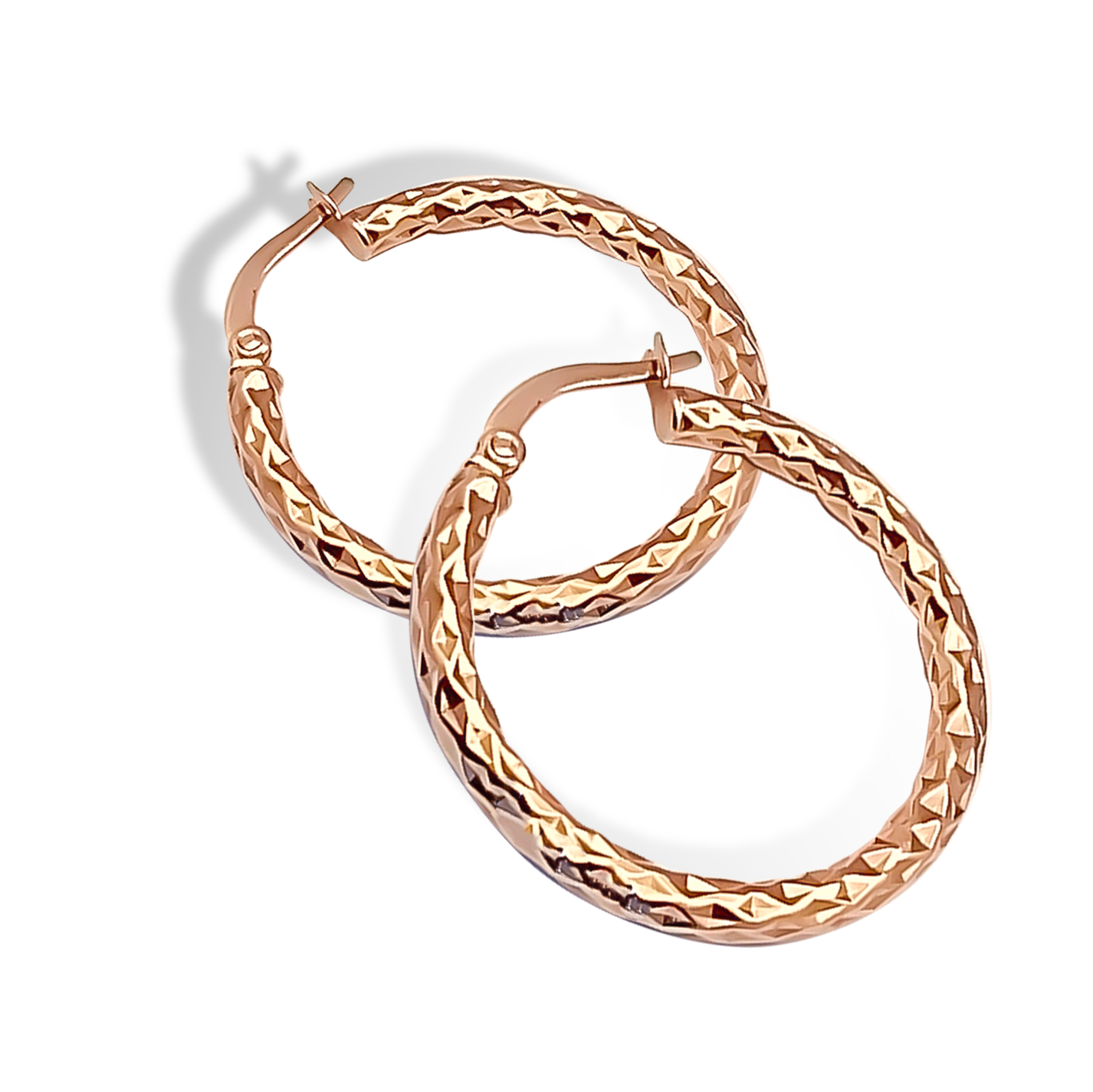 25mm Hoops in 9ct Rose Gold