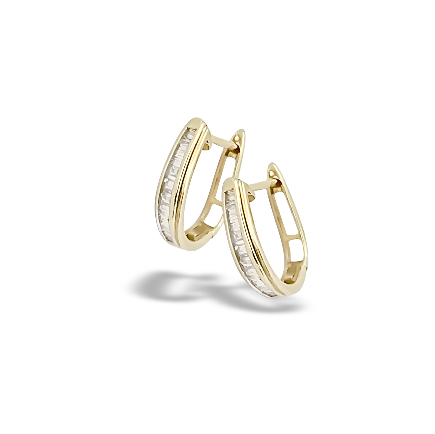 12mm Diamond Hoops in 9ct Yellow Gold