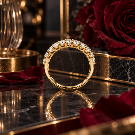 0.25ct Lab Grown Diamond Eternity Ring – 9ct Gold