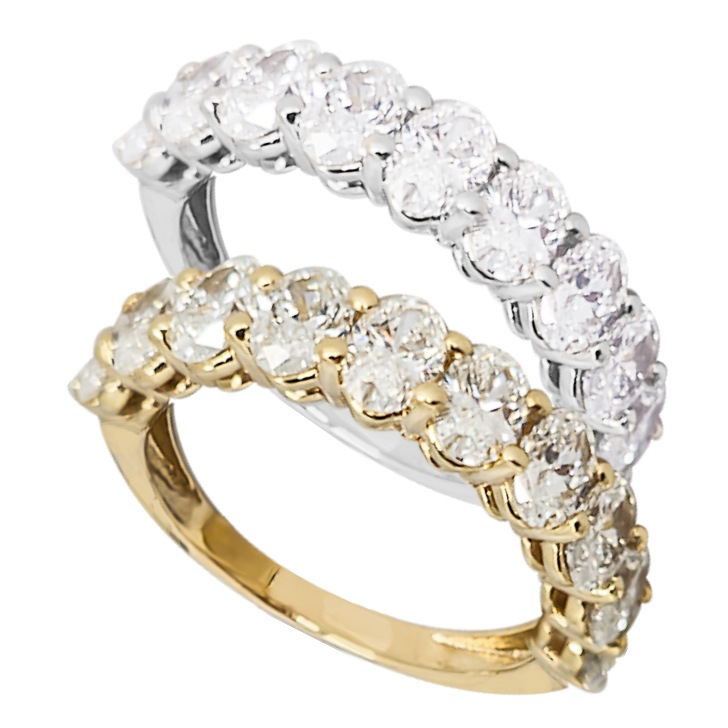 Lab-Grown Oval Diamond Eternity Band in 9ct Gold