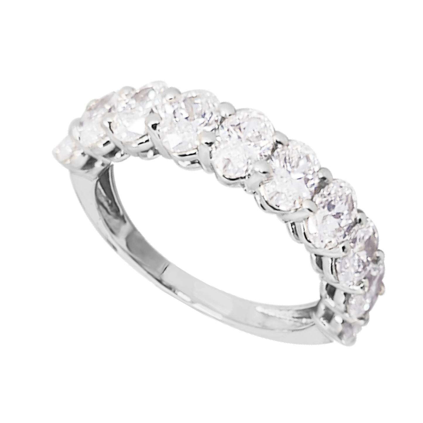 Lab-Grown Oval Diamond Eternity Band in 9ct Gold