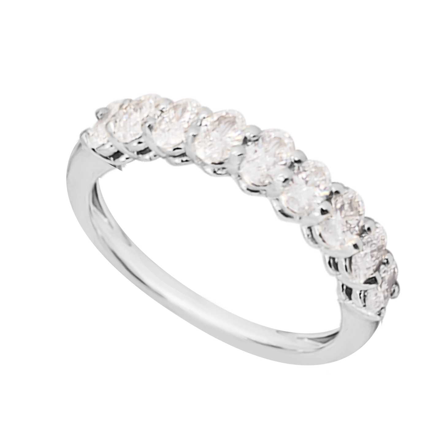 Lab-Grown Oval Diamond Eternity Band in 9ct Gold