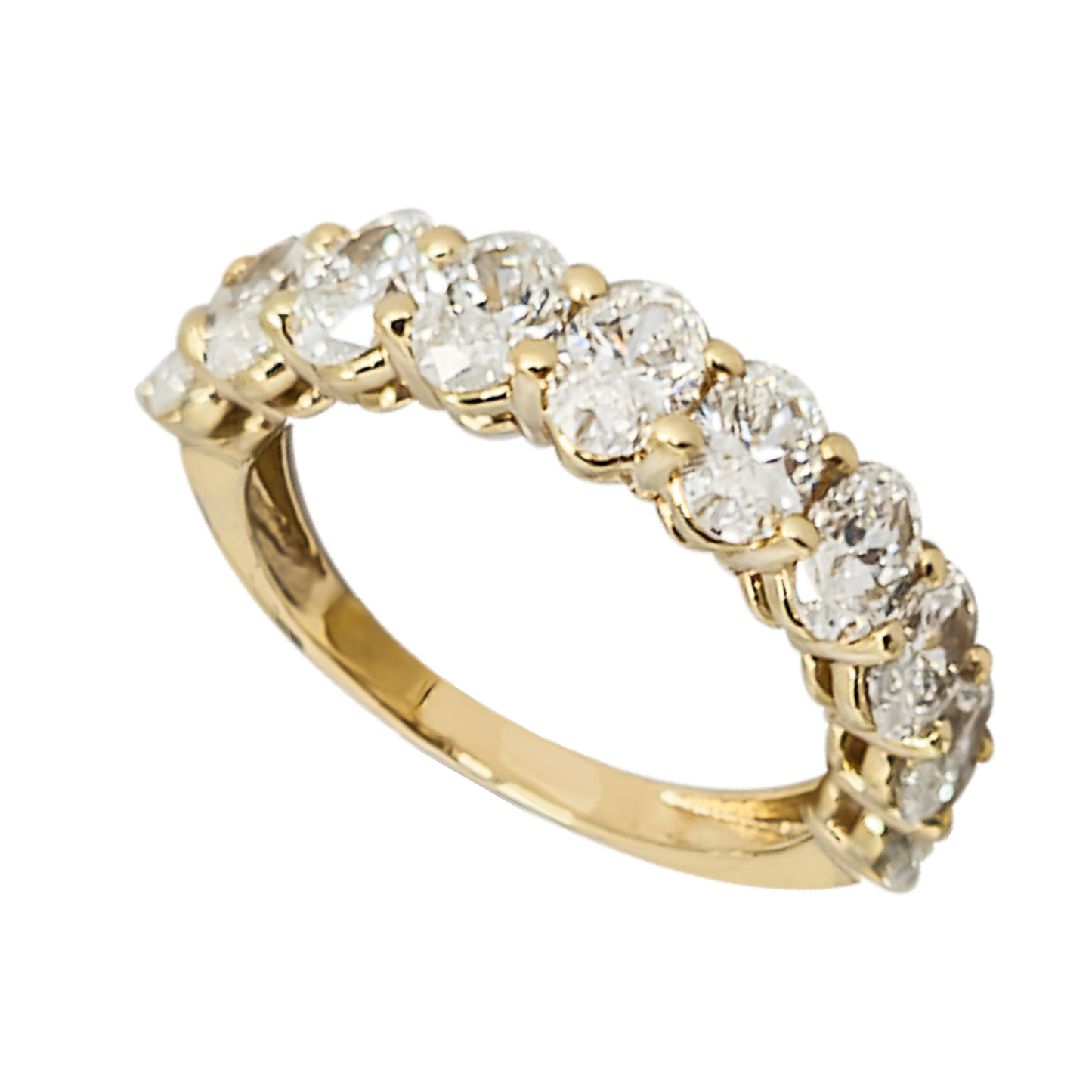 Lab-Grown Oval Diamond Eternity Band in 9ct Gold
