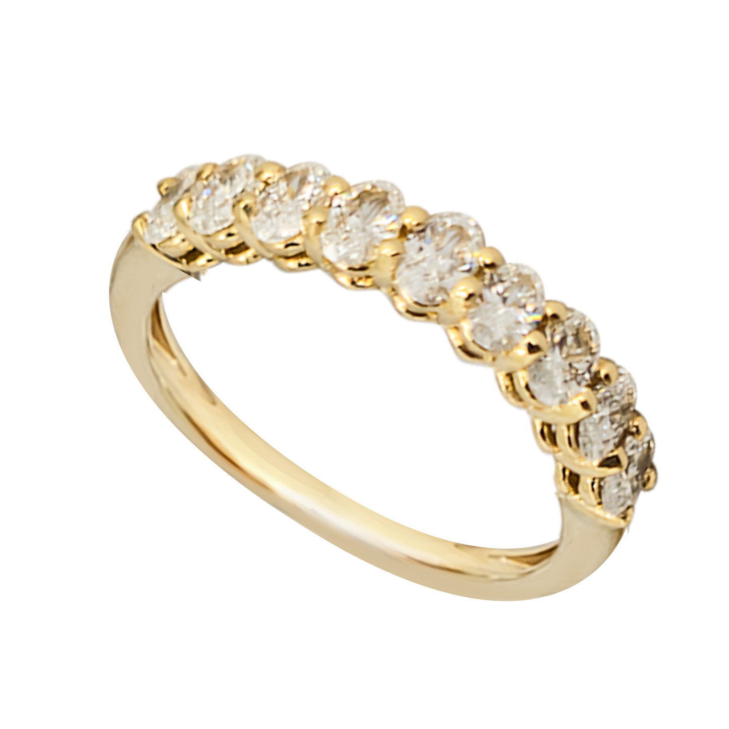 Lab-Grown Oval Diamond Eternity Band in 9ct Gold