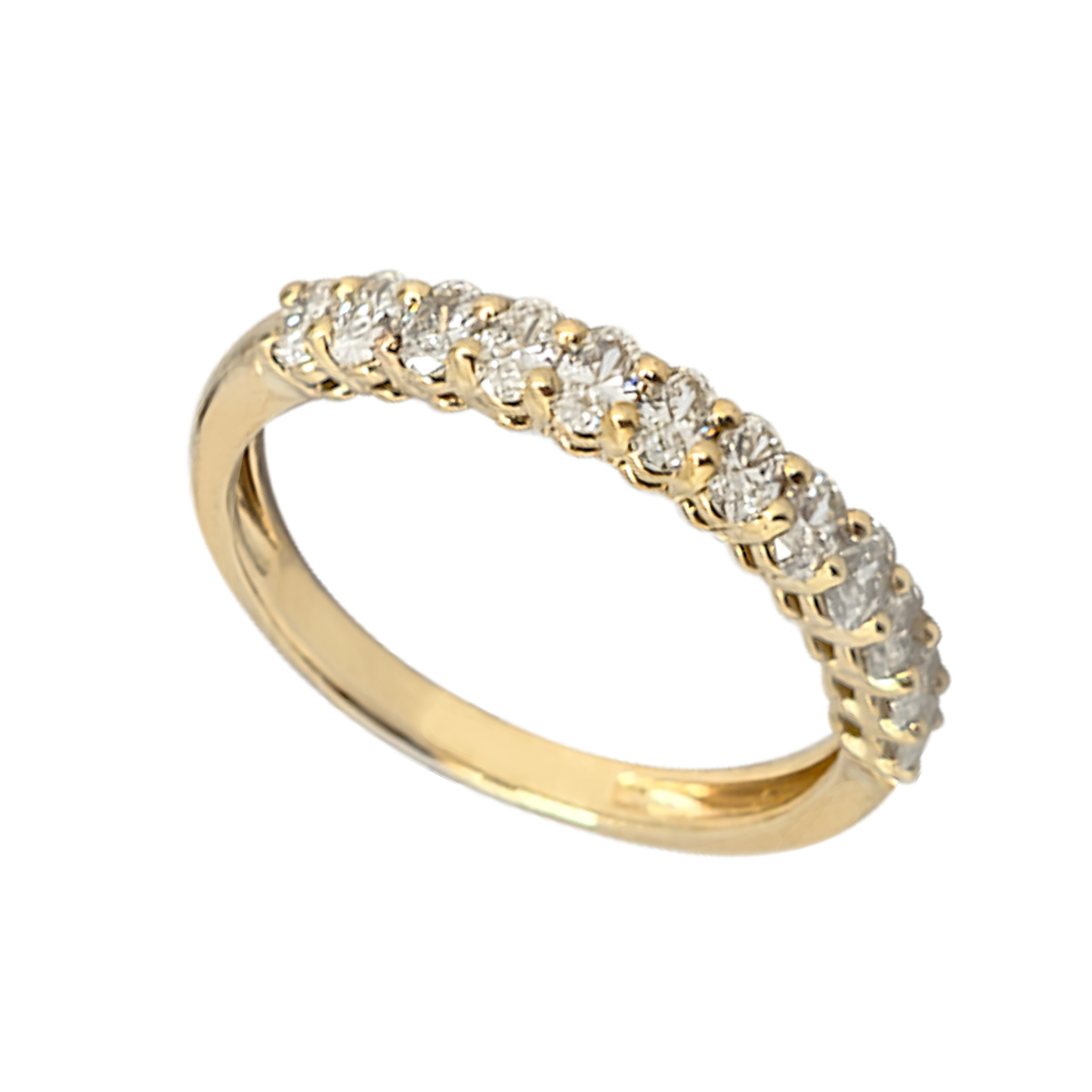 Lab-Grown Oval Diamond Eternity Band in 9ct Gold