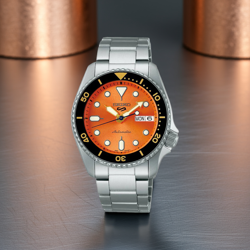 Seiko 5 Sports SKX Midi Orange Watch - SRPK35K1