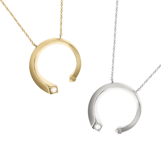 Lab-Grown Diamond Twist Open Pendant in 9ct Gold