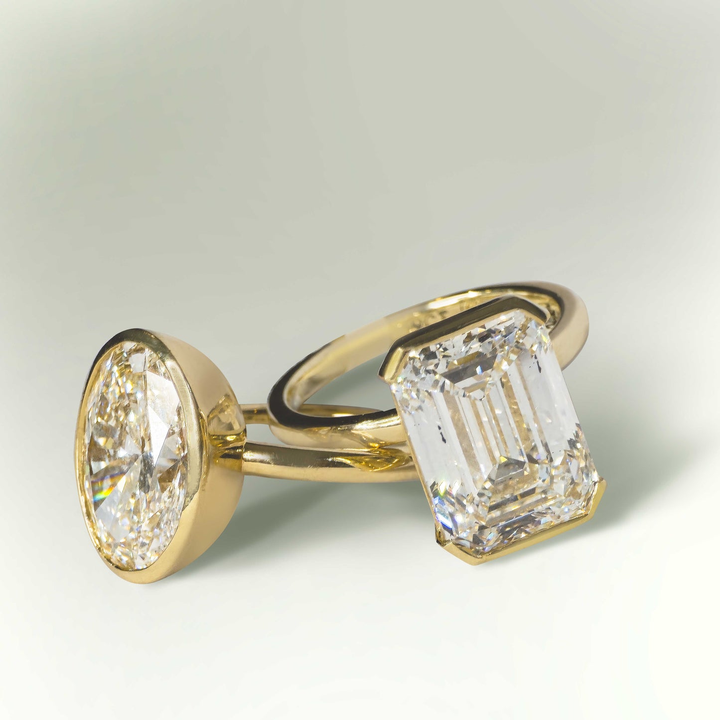 4.95ct Lab-Grown Diamond Solitaire Oval Engagement Ring in 9ct Yellow Gold