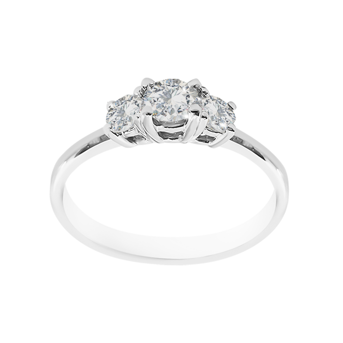 Diamond ring with a white background