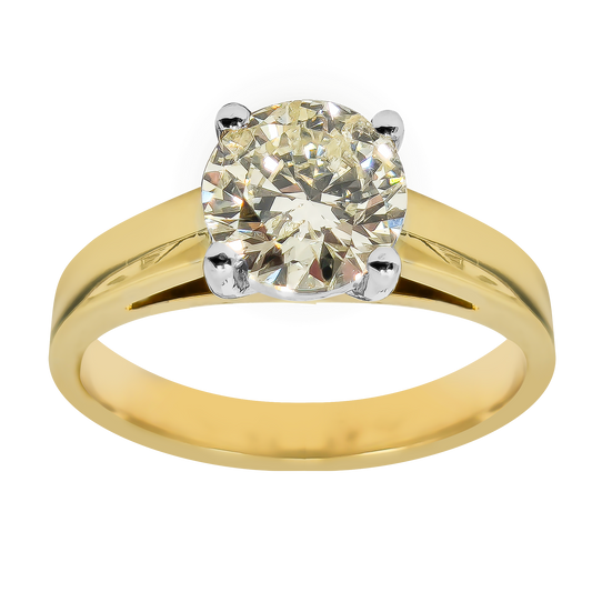 SALE: 1.46ct Natural Diamond Solitaire Engagement Ring in 18ct Yellow Gold