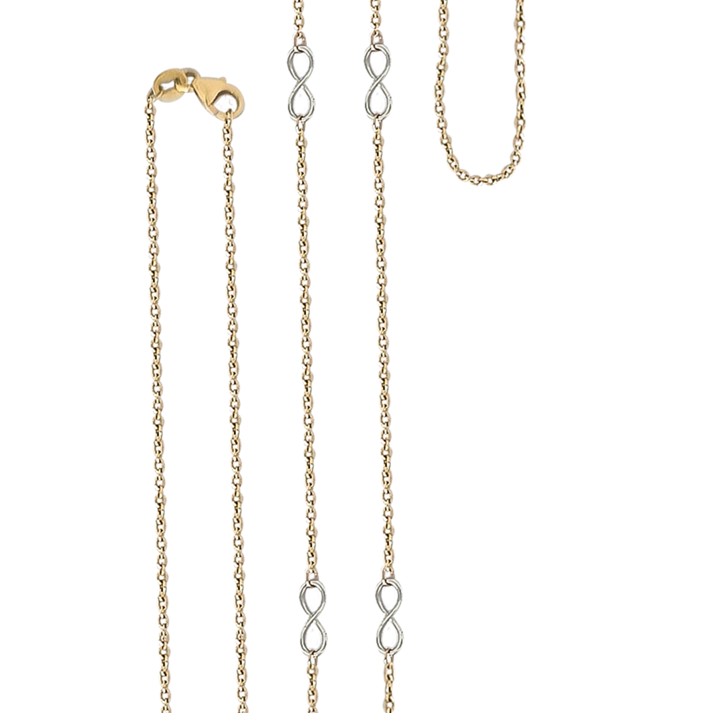 45cm Anchor Link Infinity Chain in 9ct Yellow Gold