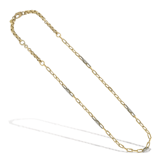 45cm Belcher Paperclip Link Chain in 9ct Yellow Gold