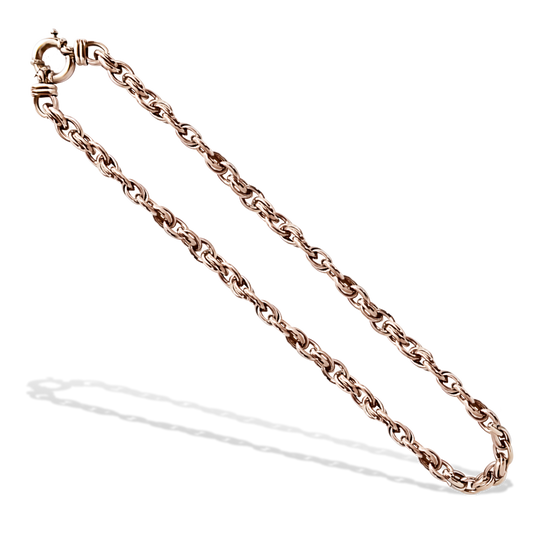 50cm Oval Link Chain in 9ct Rose Gold