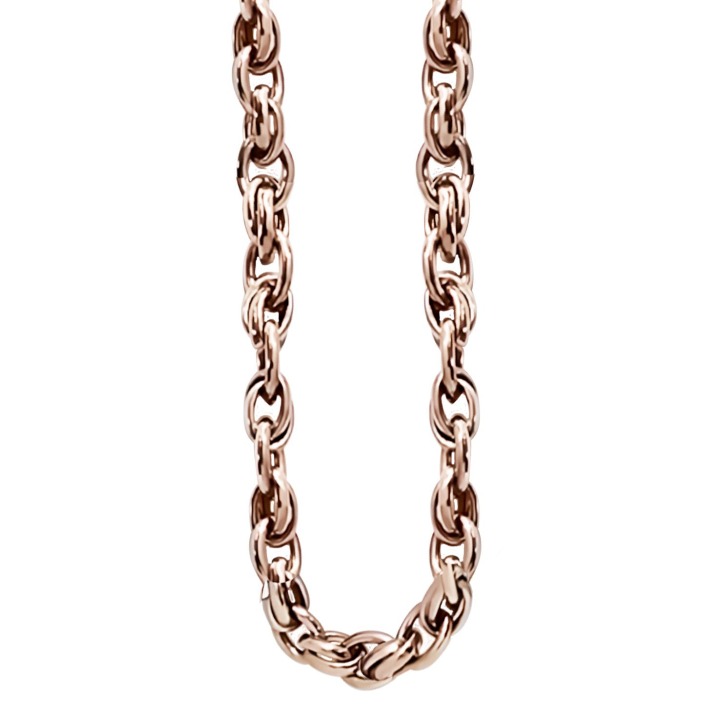 50cm Oval Link Chain in 9ct Rose Gold