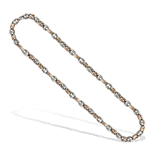 45cm Gucci Link Chain in Rose and White Gold