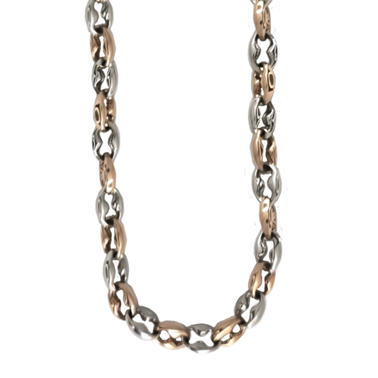 45cm Gucci Link Chain in Rose and White Gold