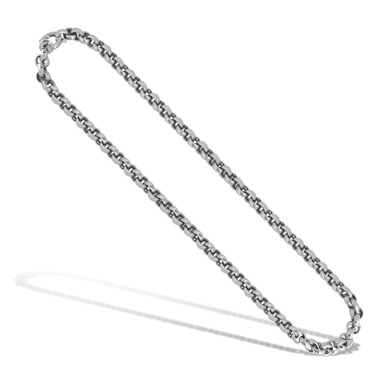 45cm Belcher Link Necklace in 9ct White Gold